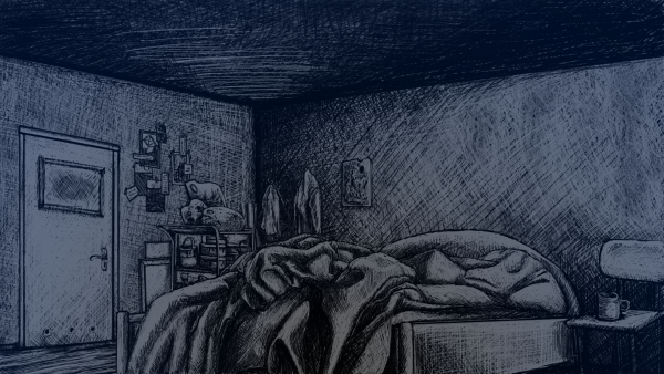 Нарисованная темная комната