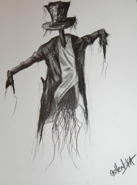 Пугало карандашом