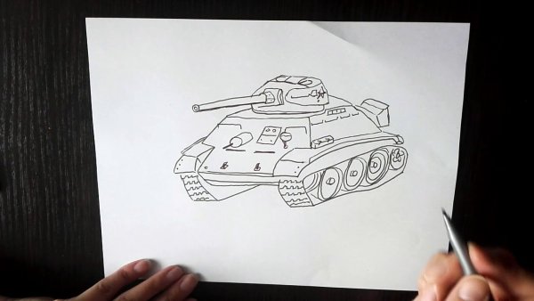 Раскраска танк т 90