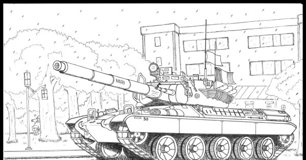 Нарисовать танк кв 2