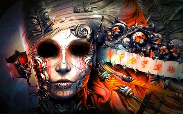 Психодел черно белый