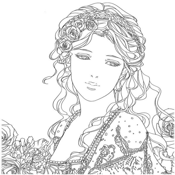 Раскраски для девочек сложные