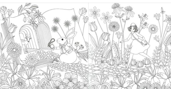 Сюжетные раскраски для взрослых