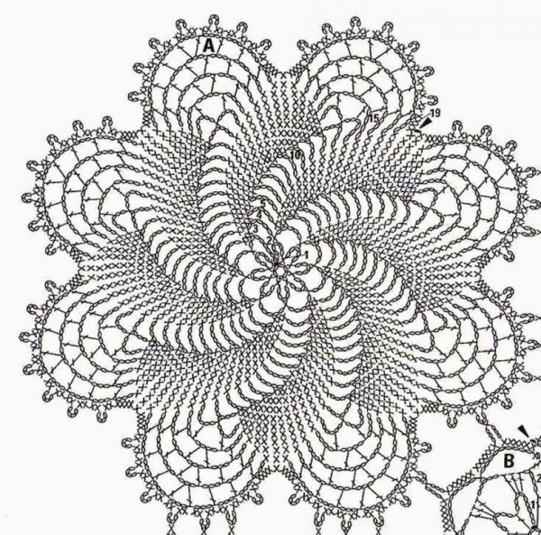 Маленькие круглые салфетки крючком