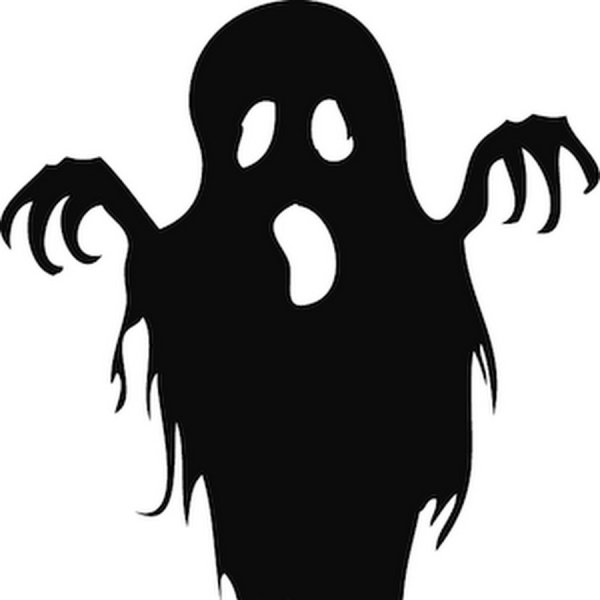 Раскраска привидение на Хэллоуин