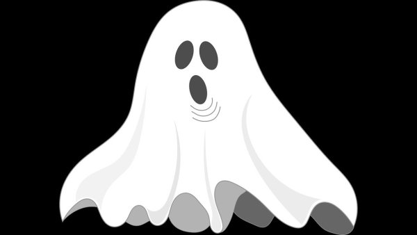 Лицо привидения на Хэллоуин