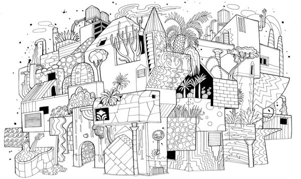 Раскраска "город"