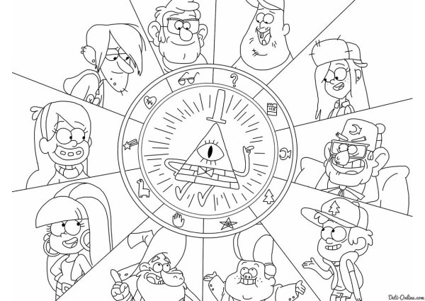 Раскраска Гравити Фолз Гном