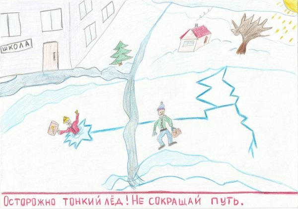 Рисунок на тему гололед