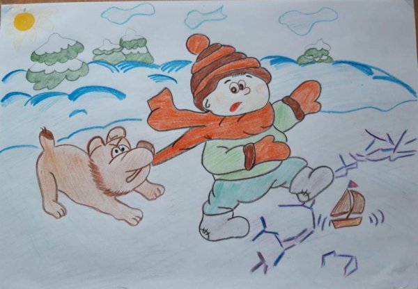 Осторожно тонкий лед рисунок