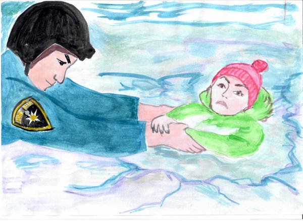 Будь бдительным на льду рисунки для конкурса