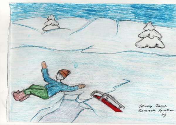 Рисунок на тему осторожно лед