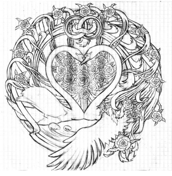 Сердце для выжигания по дереву