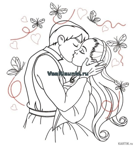 Красивые раскраски для влюбленных
