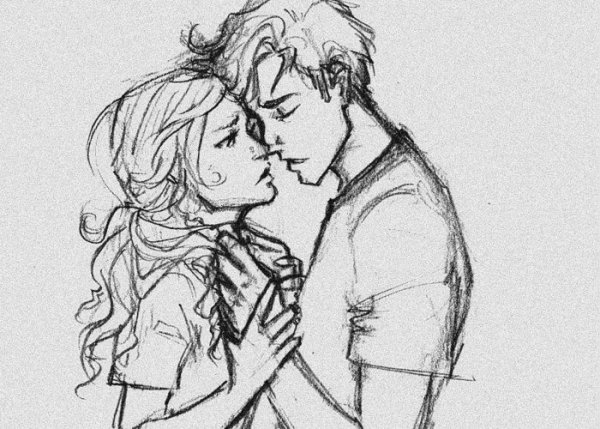 Влюбленные рисунок