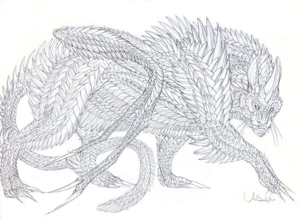 Голова дракона эскиз