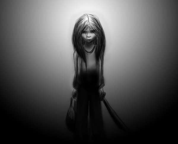 Злая девушка арт