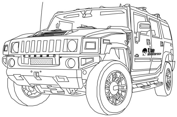 Раскраска Хаммер h1