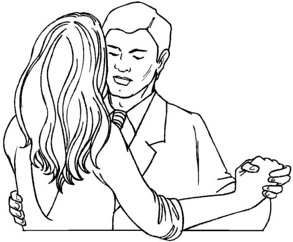 Раскраска влюбленные