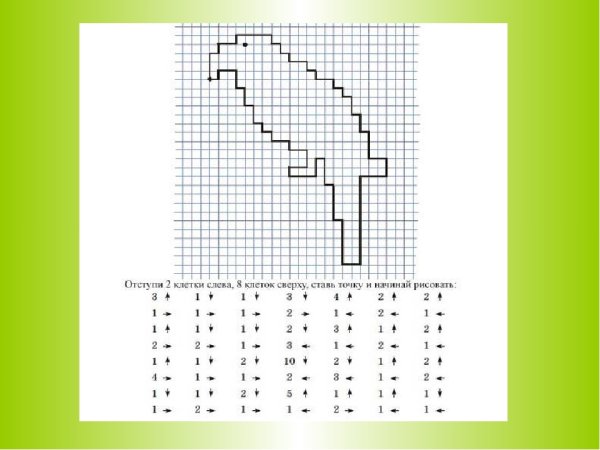 Схемы графического диктанта для дошкольников
