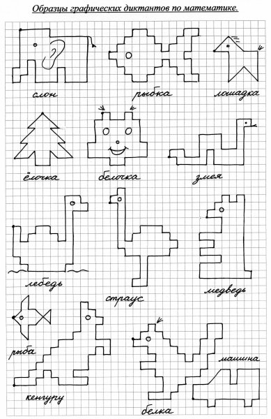 Графический диктант динозавр для дошкольников 6-7