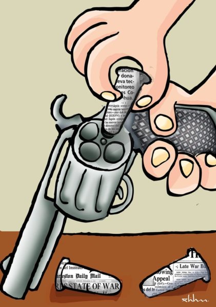 Злые языки страшнее пистолета иллюстрация