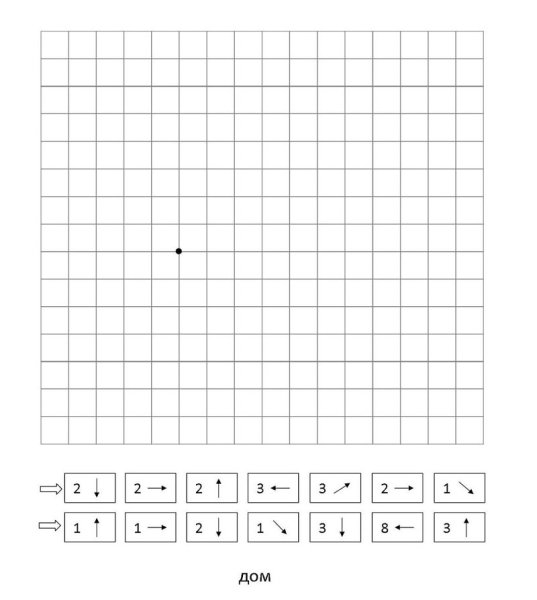 Графические диктанты по клеточкам сложные задания