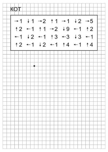 Рисование по стрелочкам для детей