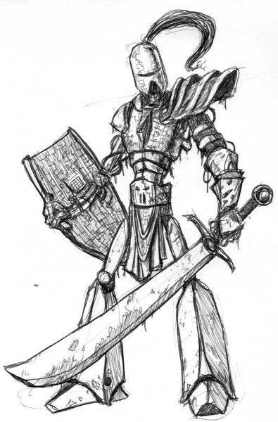 Рыцарь зарисовка