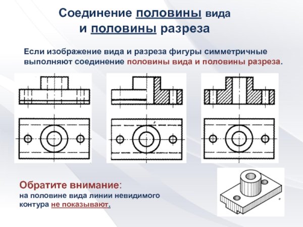 Черчение сечение и разрезы
