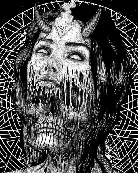 Черно белые психоделические