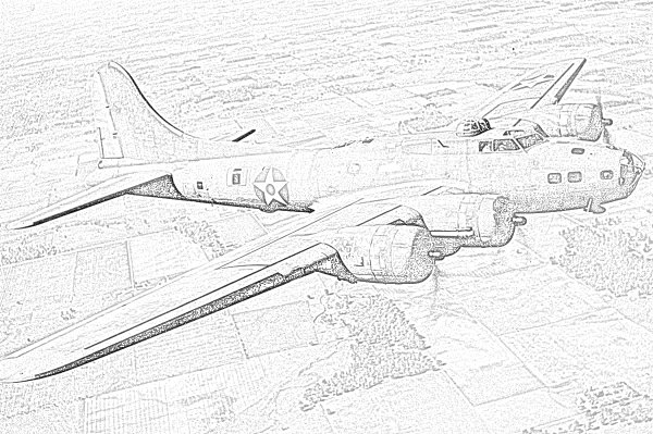 Раскраска самолет бомбардировщик