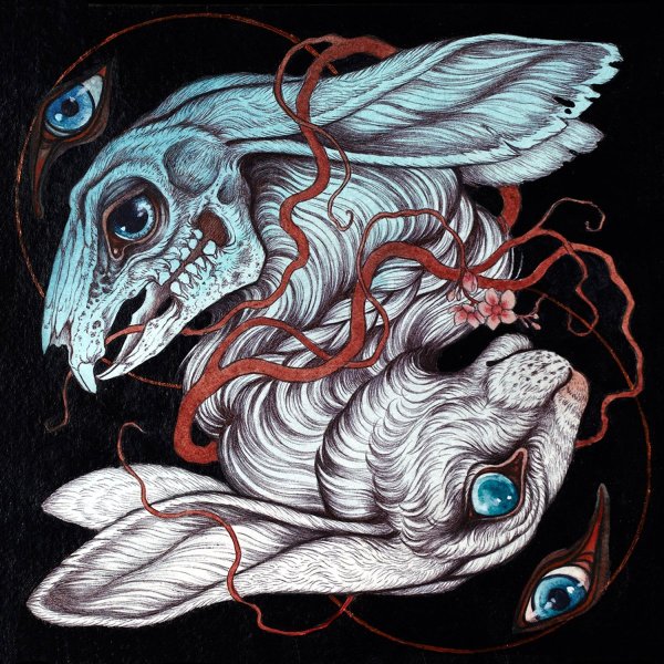 Страшный заяц с морковкой