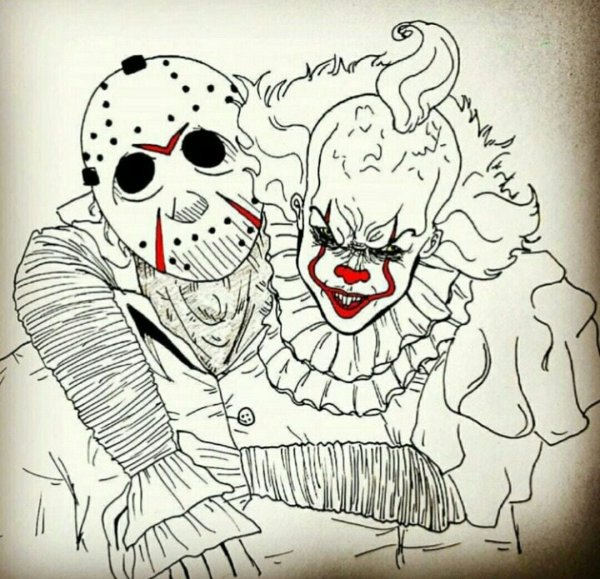 Страшные раскраски