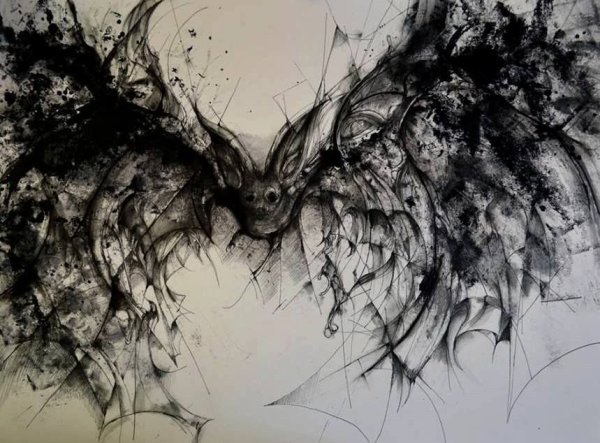 Летучая мышь арт тату