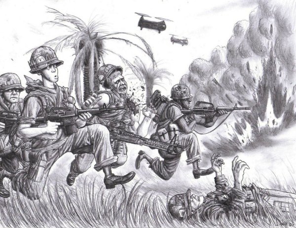Рисунок на тему война карандашом
