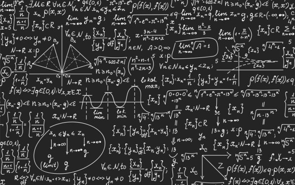 Математика доска с формулами