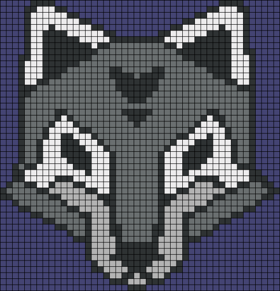 Рисование по клеткам волк