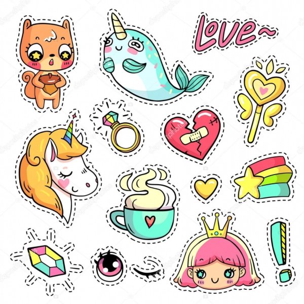 Рисунки для самодельных наклеек