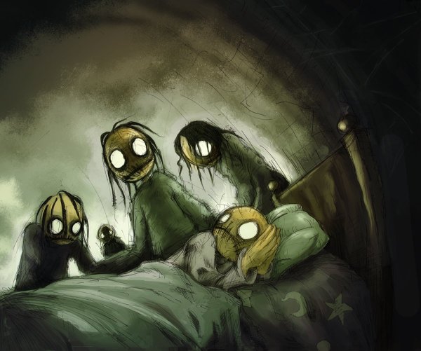 Страшные монстры под кроватью