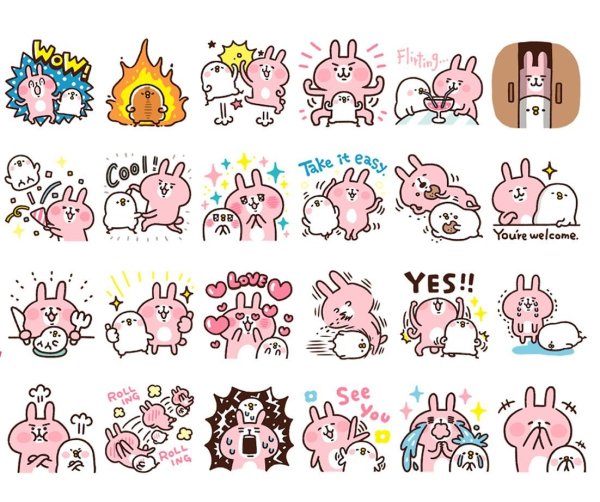 Маленькие кавайные Стикеры
