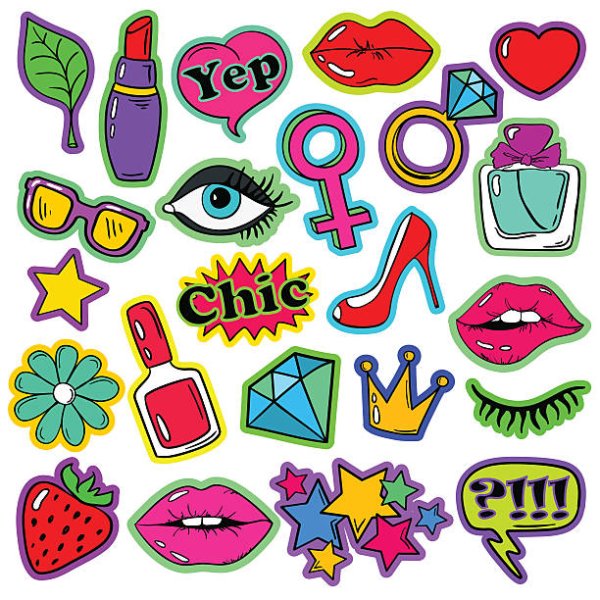 Наклейки черно белые