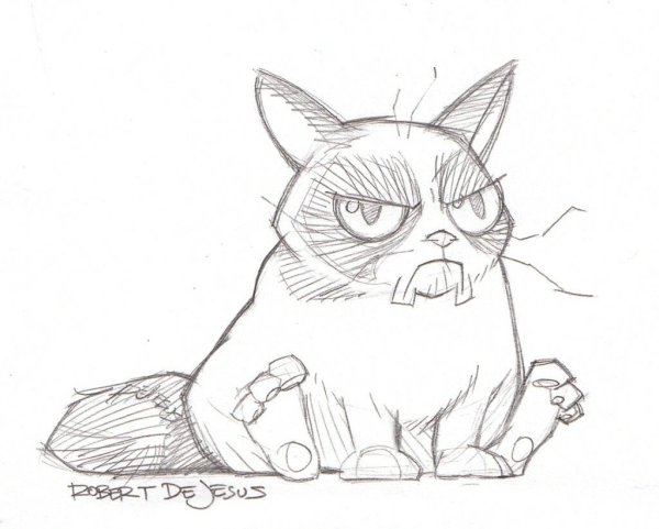 Рисунки котиков для срисовки карандашом