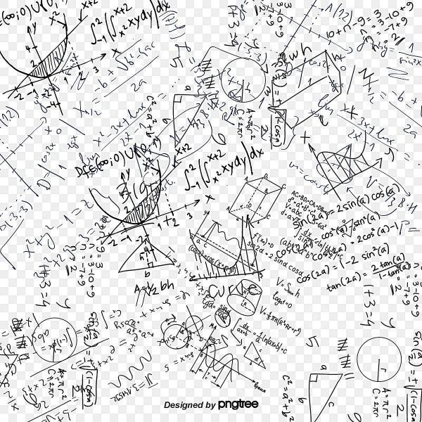 Математические формулы на прозрачном фоне