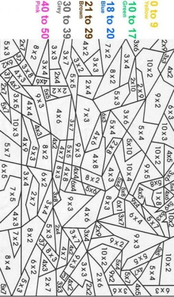 Раскраски с математическими заданиями для 1 класса