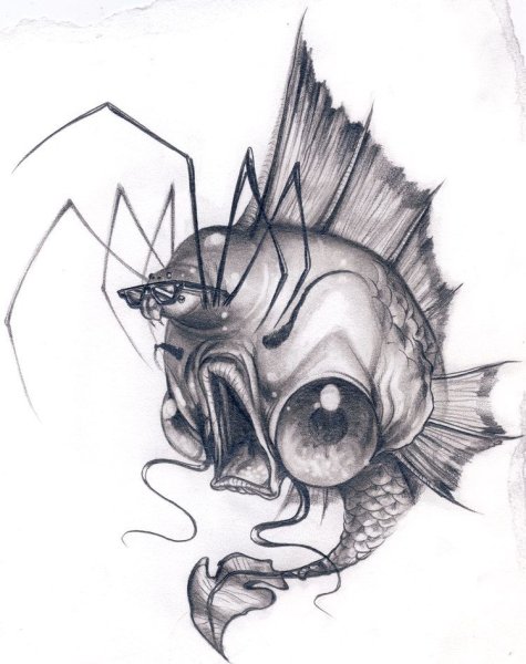 Рыба удильщик тату