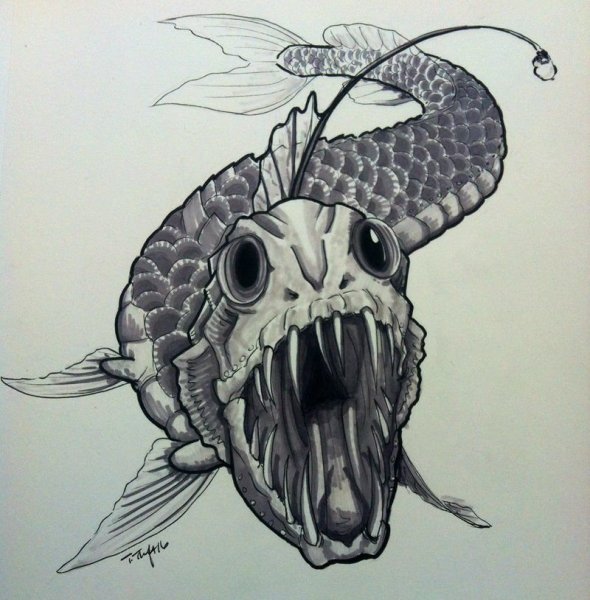 Морской монстр тату