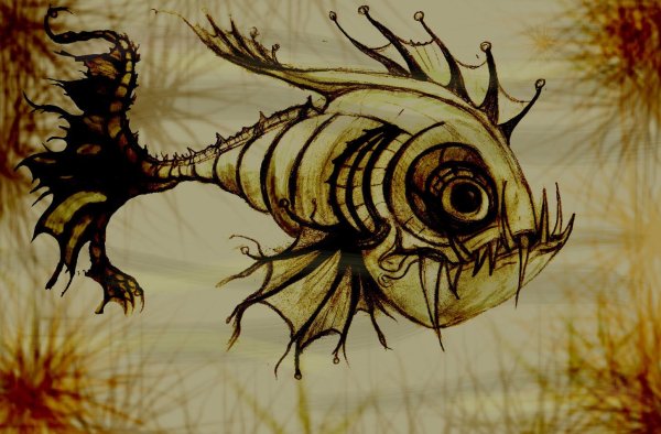 Страшные рыбы скетчи