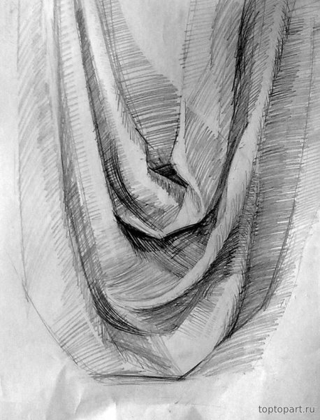 Драпировка карандашом
