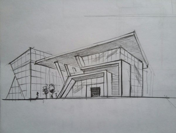 Графический эскиз здания